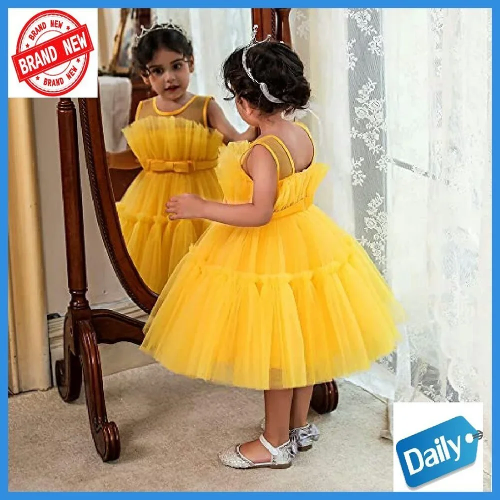 Baby Girls Lace Tutu Gown 12M-6T Wedding Party Christmas Dress